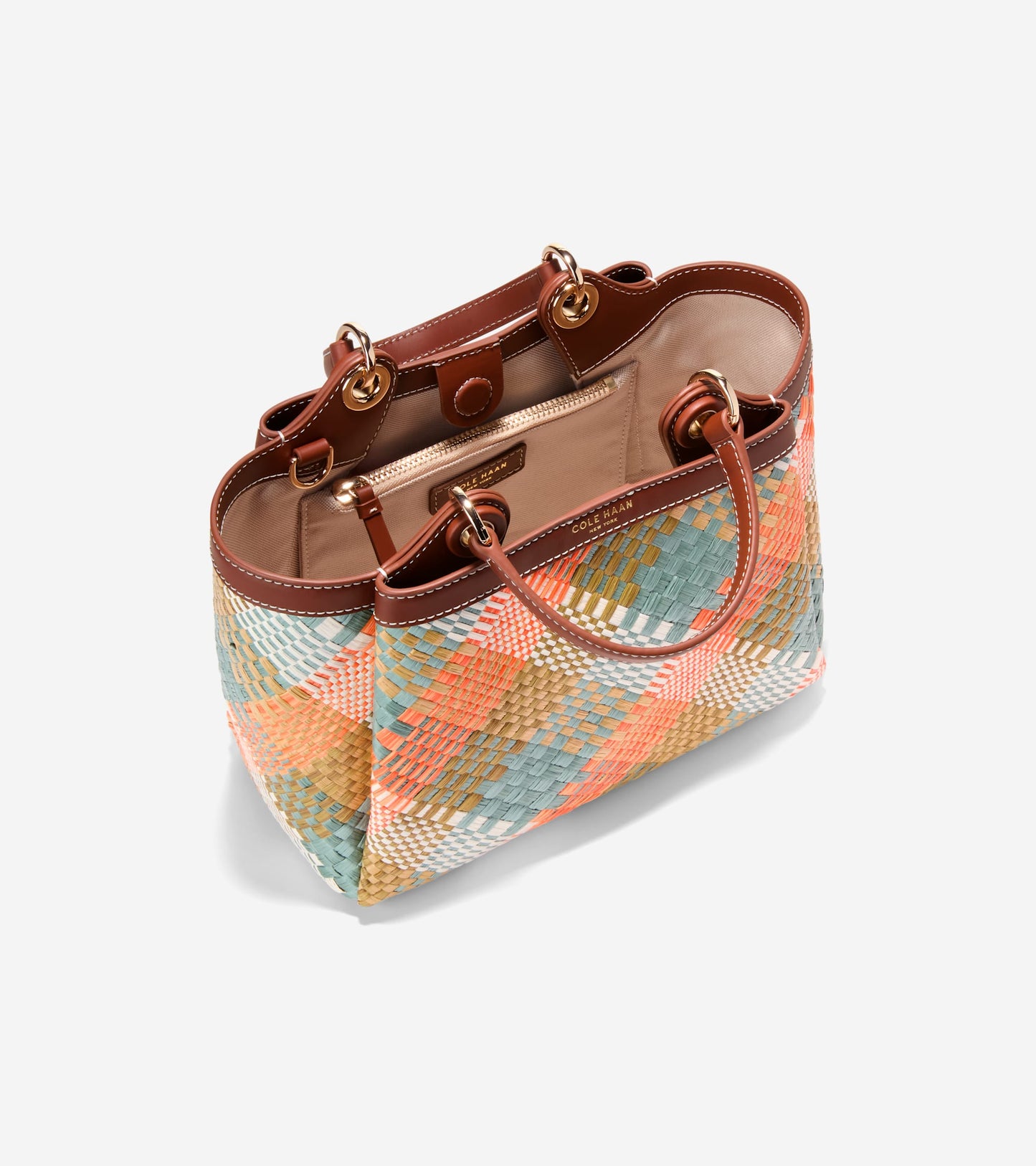 U08524:MULTI COLOR WOVEN RAFFIA PRINT:0000