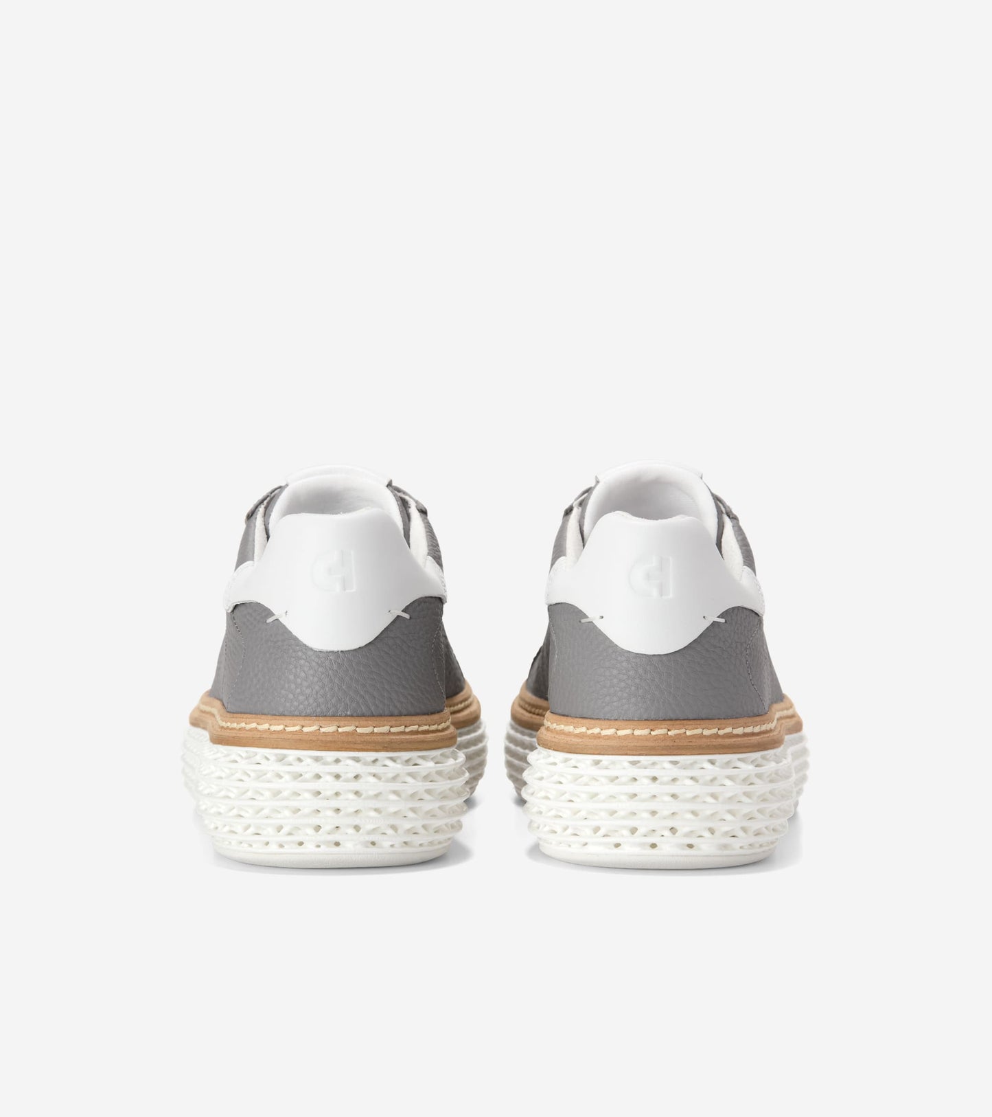W34431:FROST GRAY TUMBLED LEATHER/WHITE