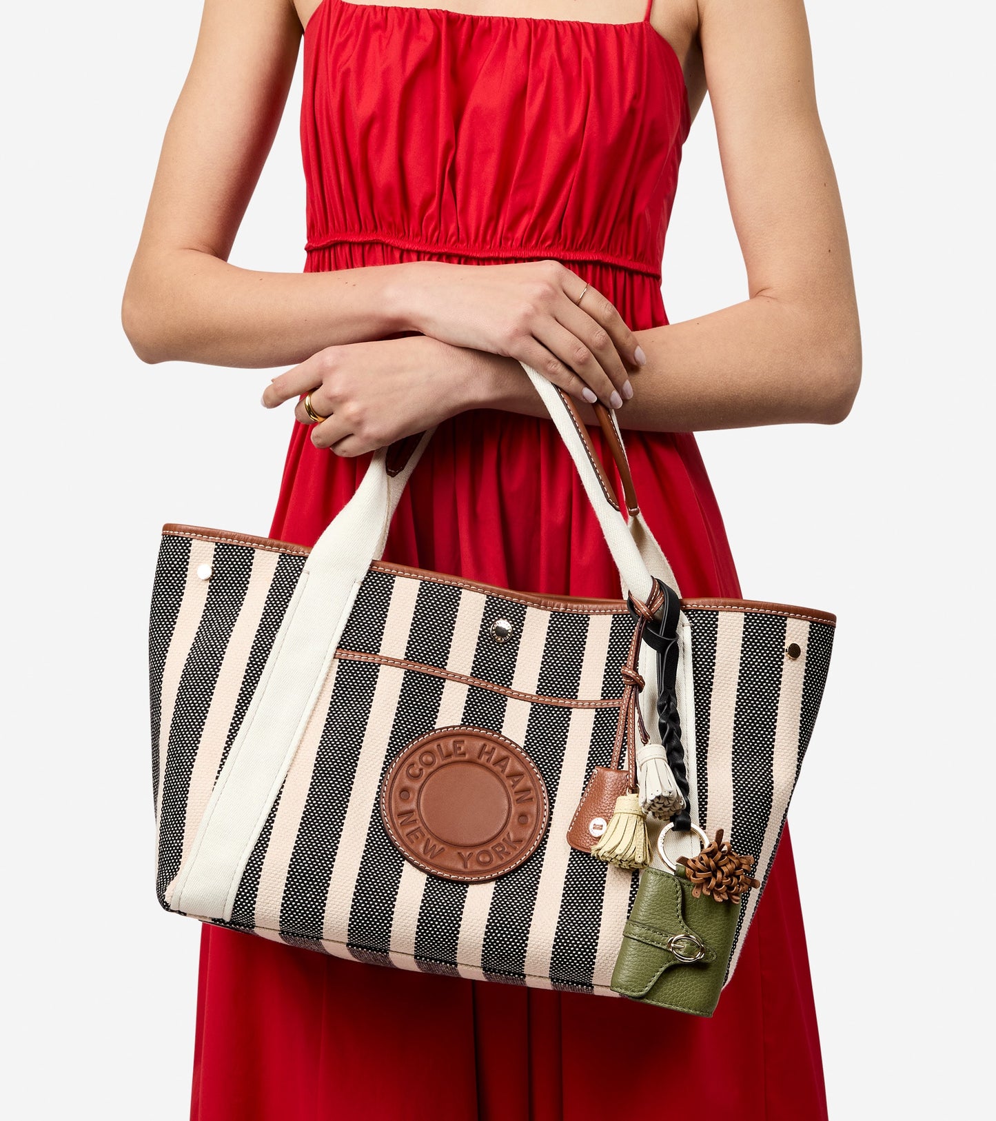 U08454:NATURAL CANVAS STRIPE PRINT:0000