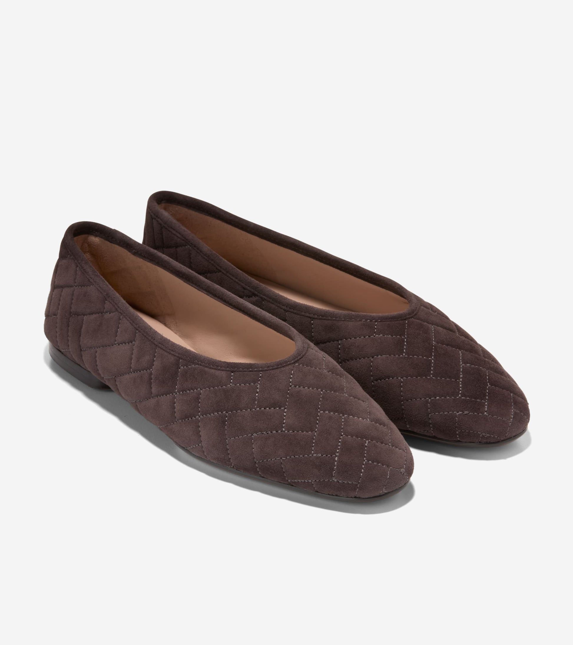 W37449:CH DARK CHOCOLATE QUILTED SUEDE