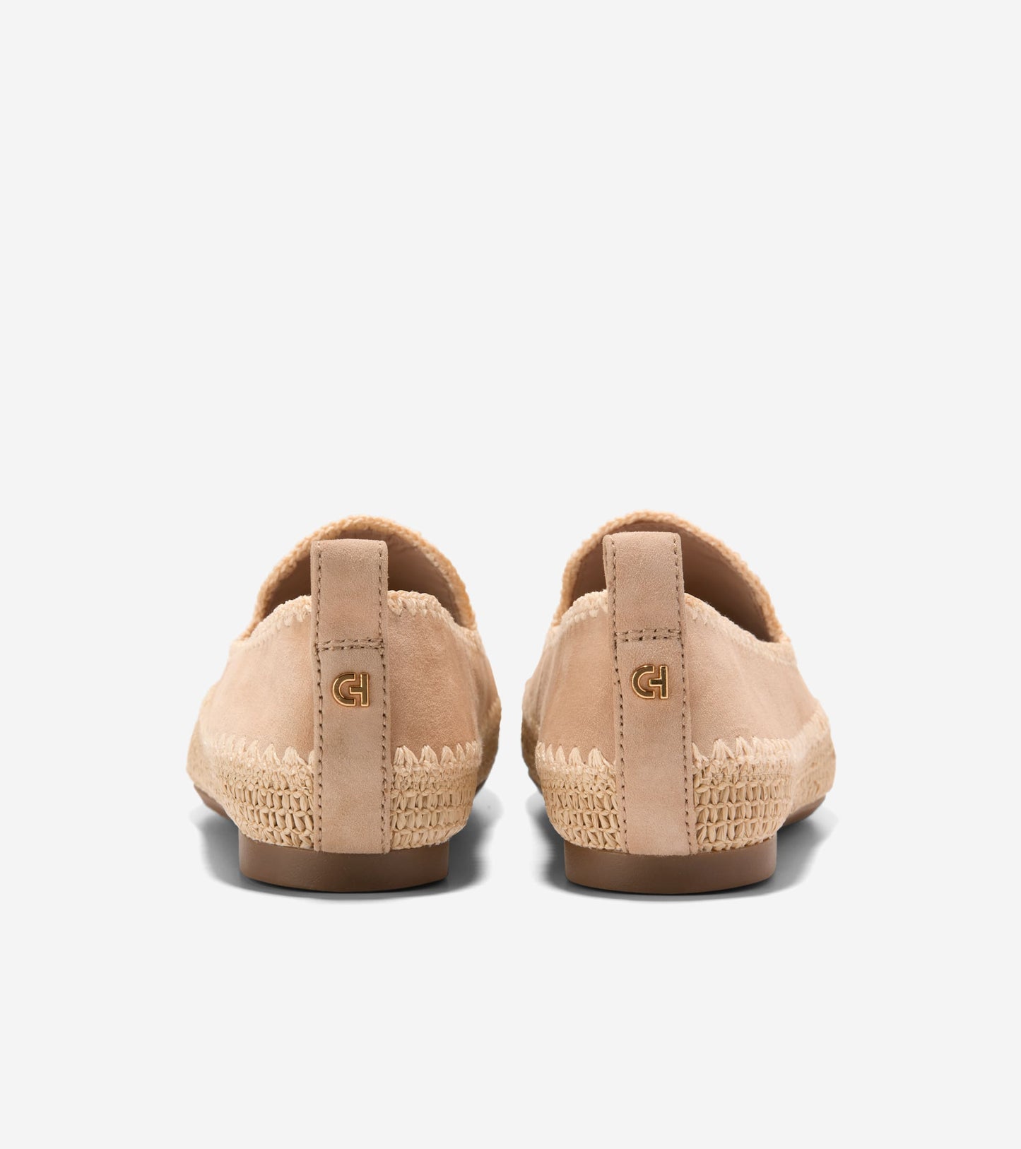 W34589:CH TUSCAN SAND SUEDE / NATURAL RAFFIA