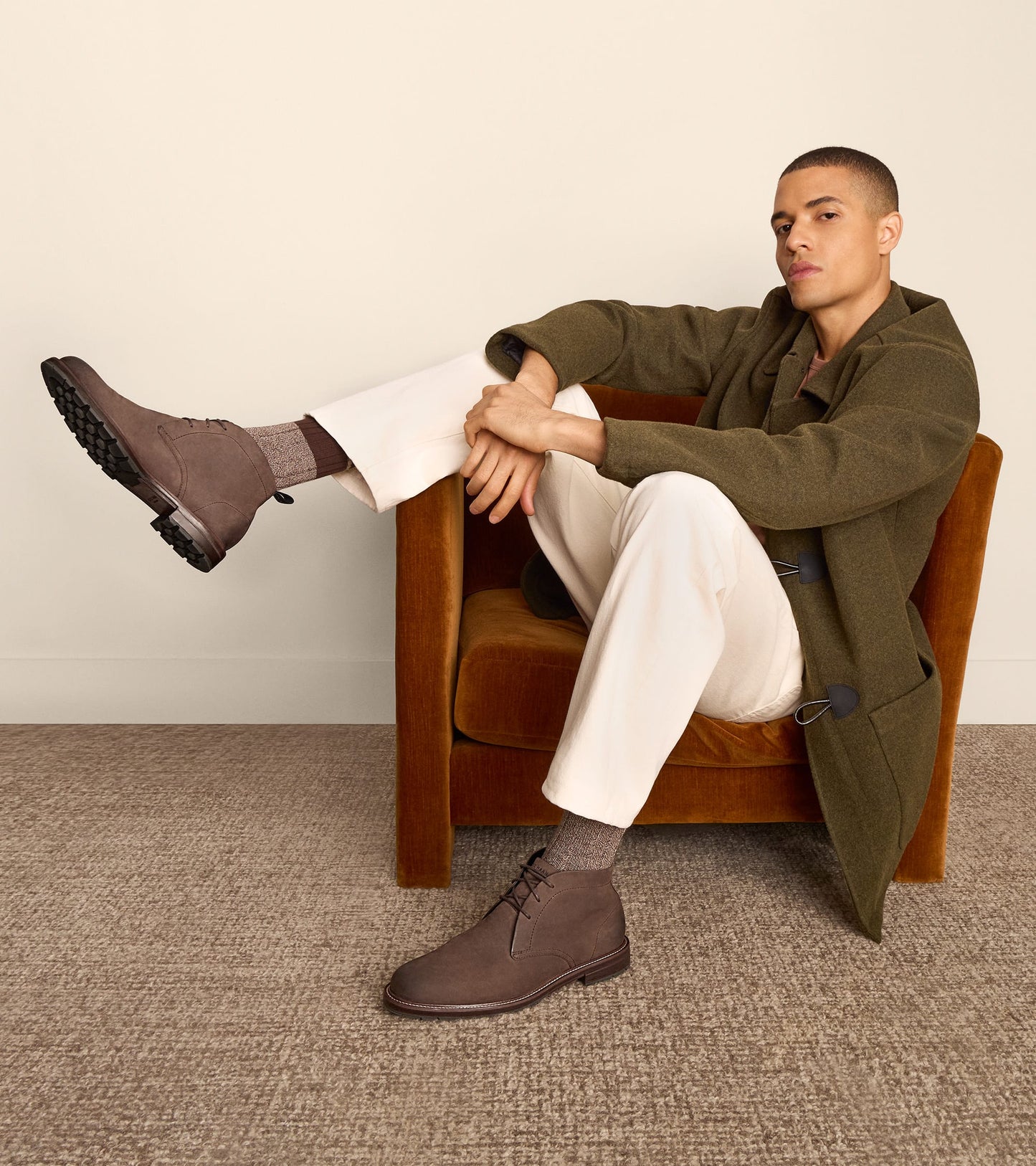 C41519:CH DK CHOCOLATE NUBUCK / DARK NATURAL /DARK NATURAL WP