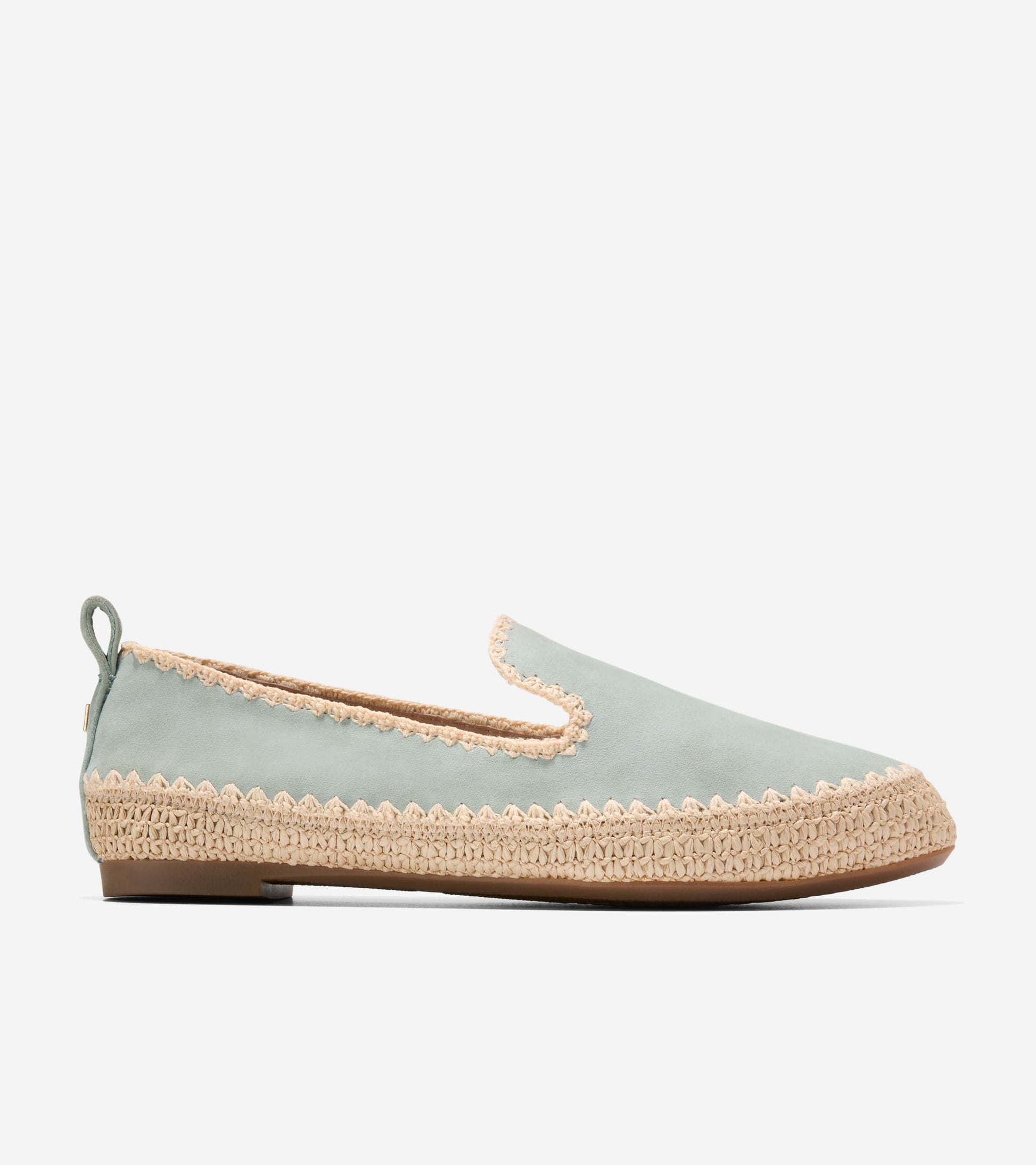 W36190:LILY PAD SUEDE / NATURAL RAFFIA