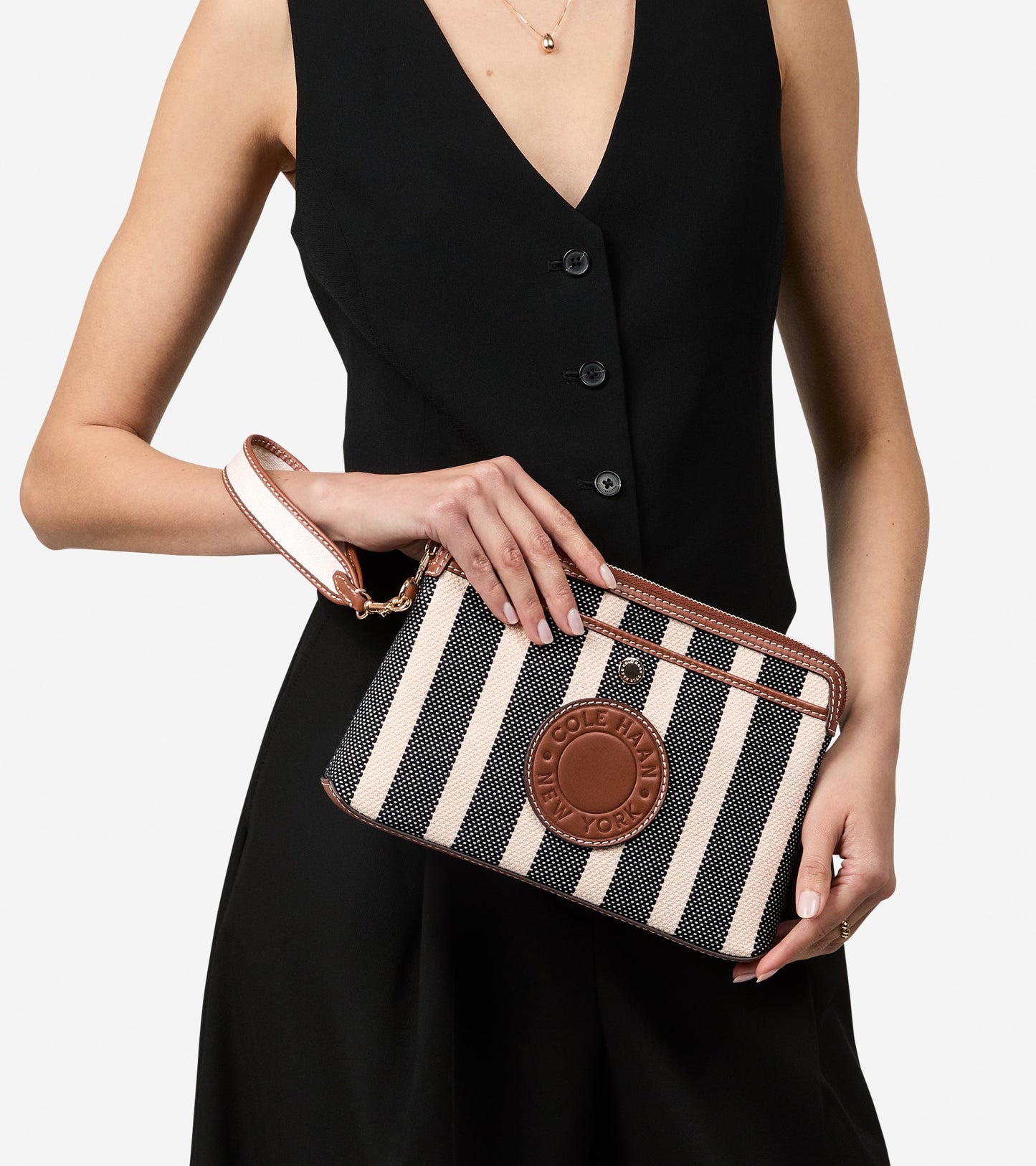 U08449:NATURAL CANVAS STRIPE PRINT:0000