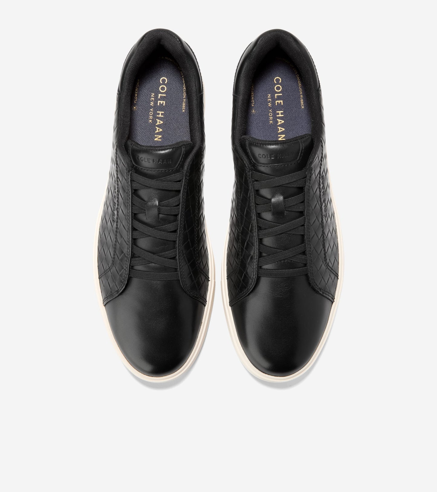 C43709:BLACK WOVEN EMBOSS / IVORY