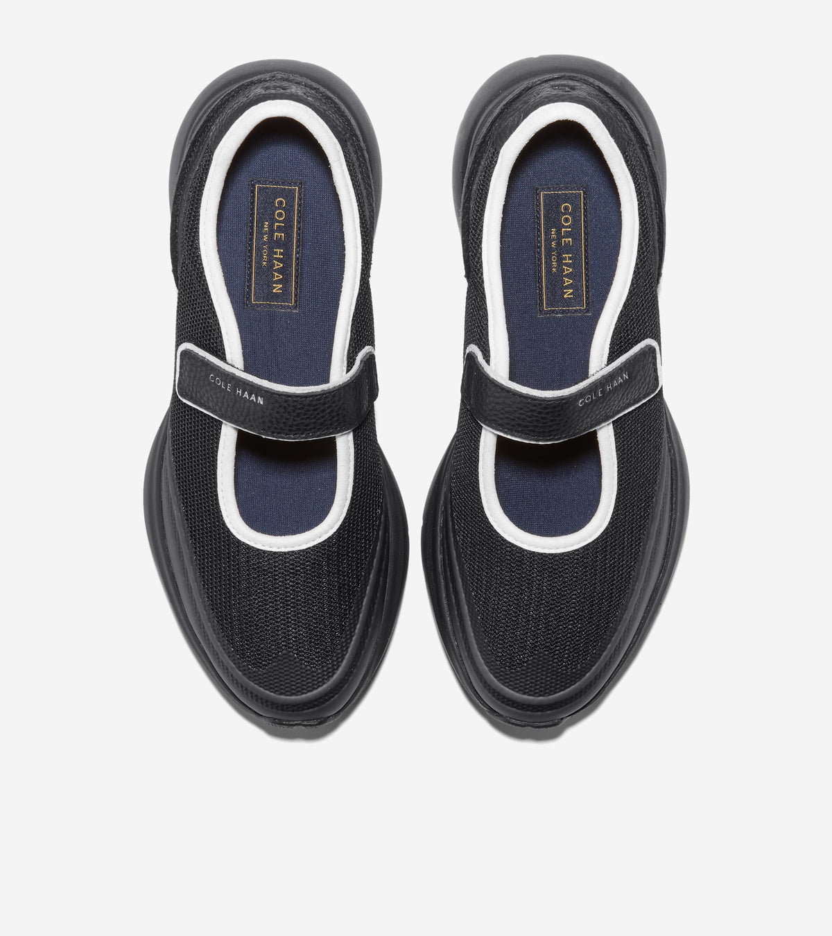W37605:BLACK MESH / BLACK/WHITE LEATHER