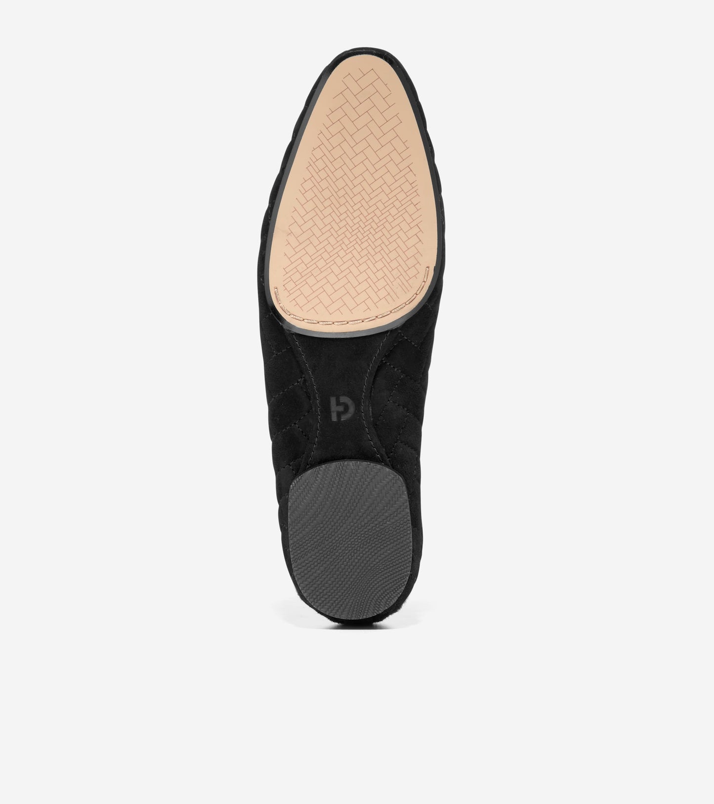W37824:BLACK QUILTED SUEDE