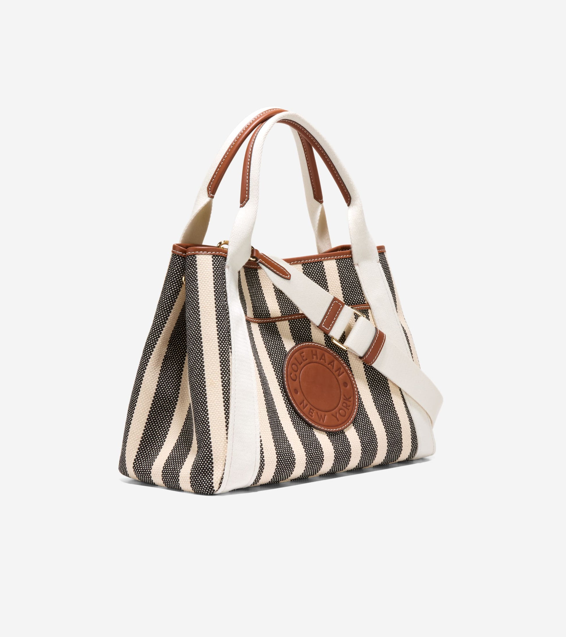 U08454:NATURAL CANVAS STRIPE PRINT:0000