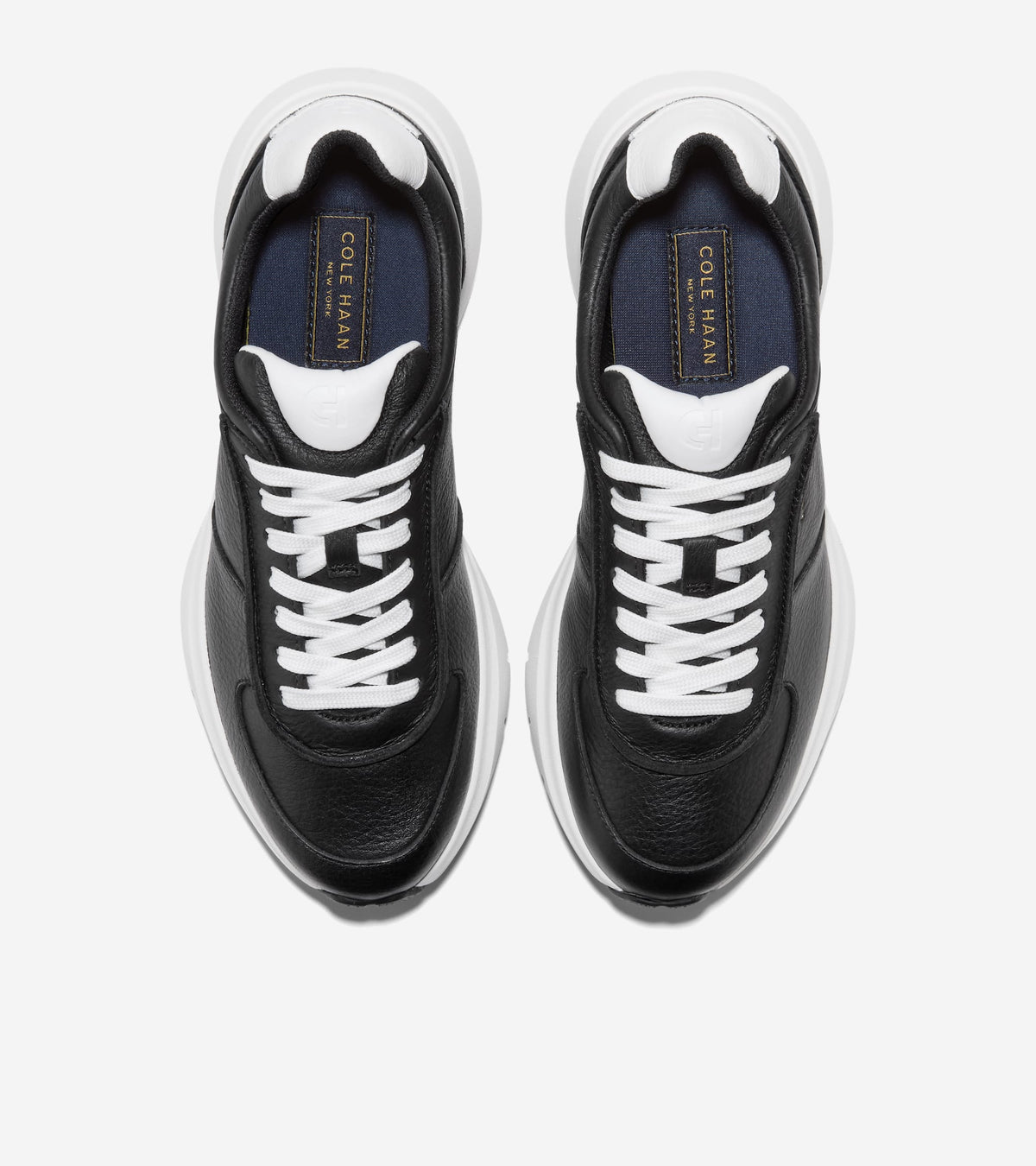 W37344:BLACK LEATHER / WHITE LEATHER