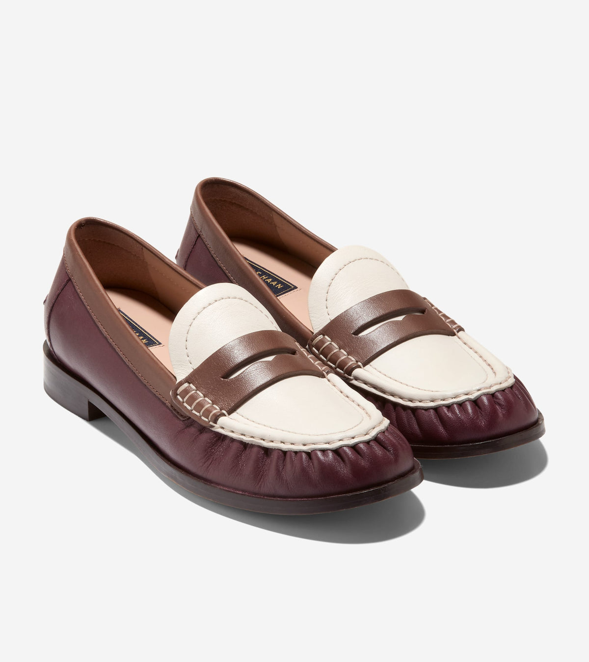 W37329:CH BLOODSTONE / FONDUE FUDGE / IVORY LEATHER