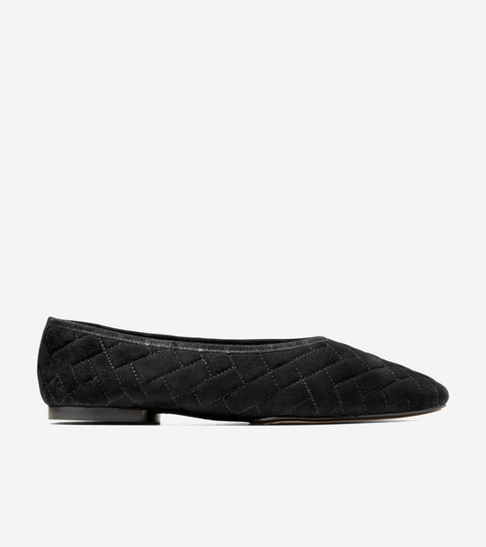 W37824:BLACK QUILTED SUEDE