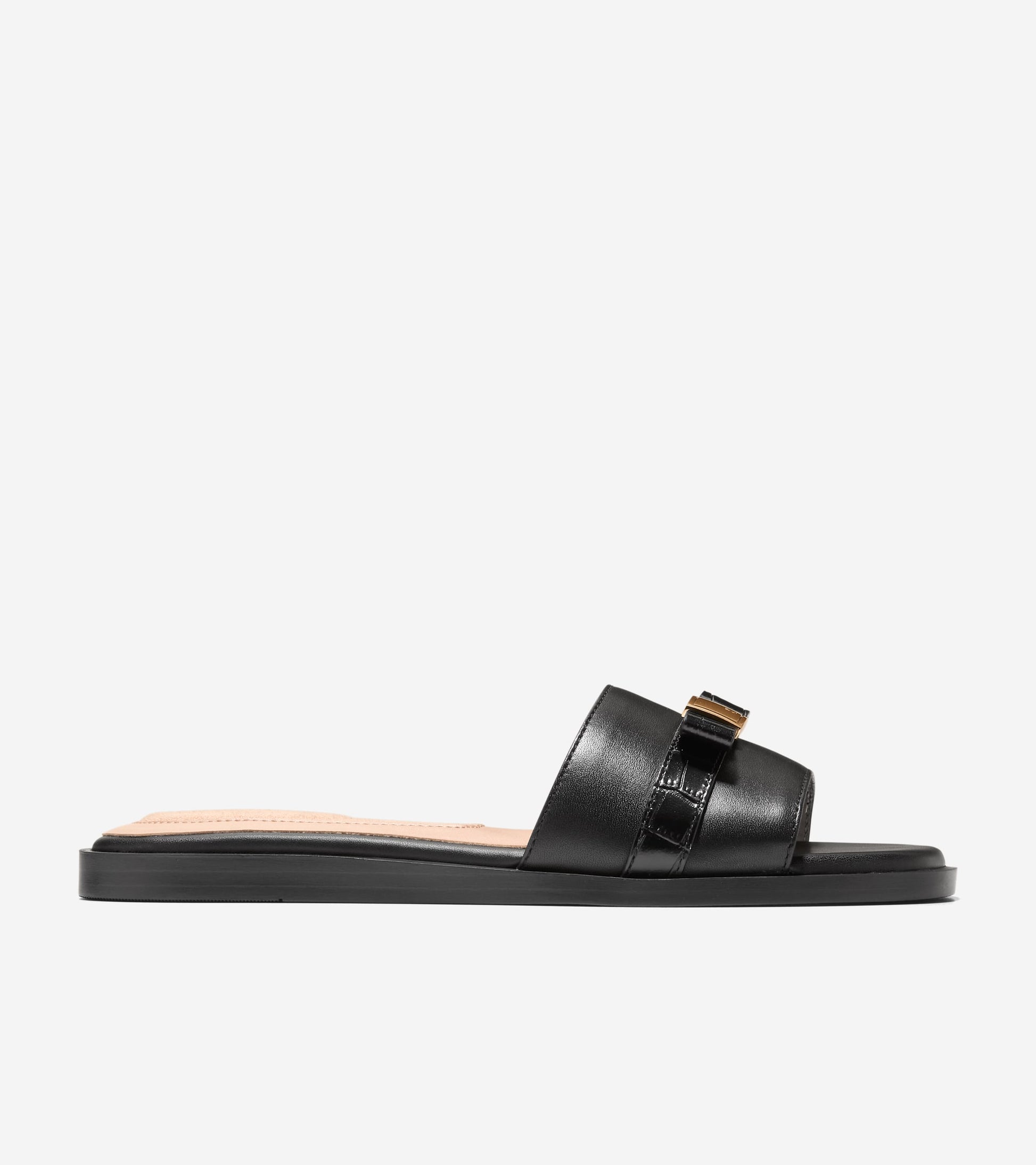 W35781:BLACK LTHR/BLACK CROC PRINT