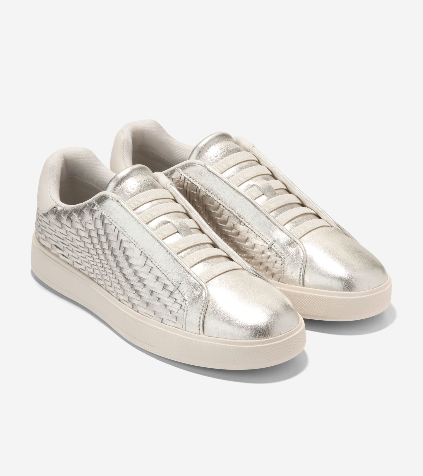 W37719:CHAMPAGNE GEN WEAVE LEATHER