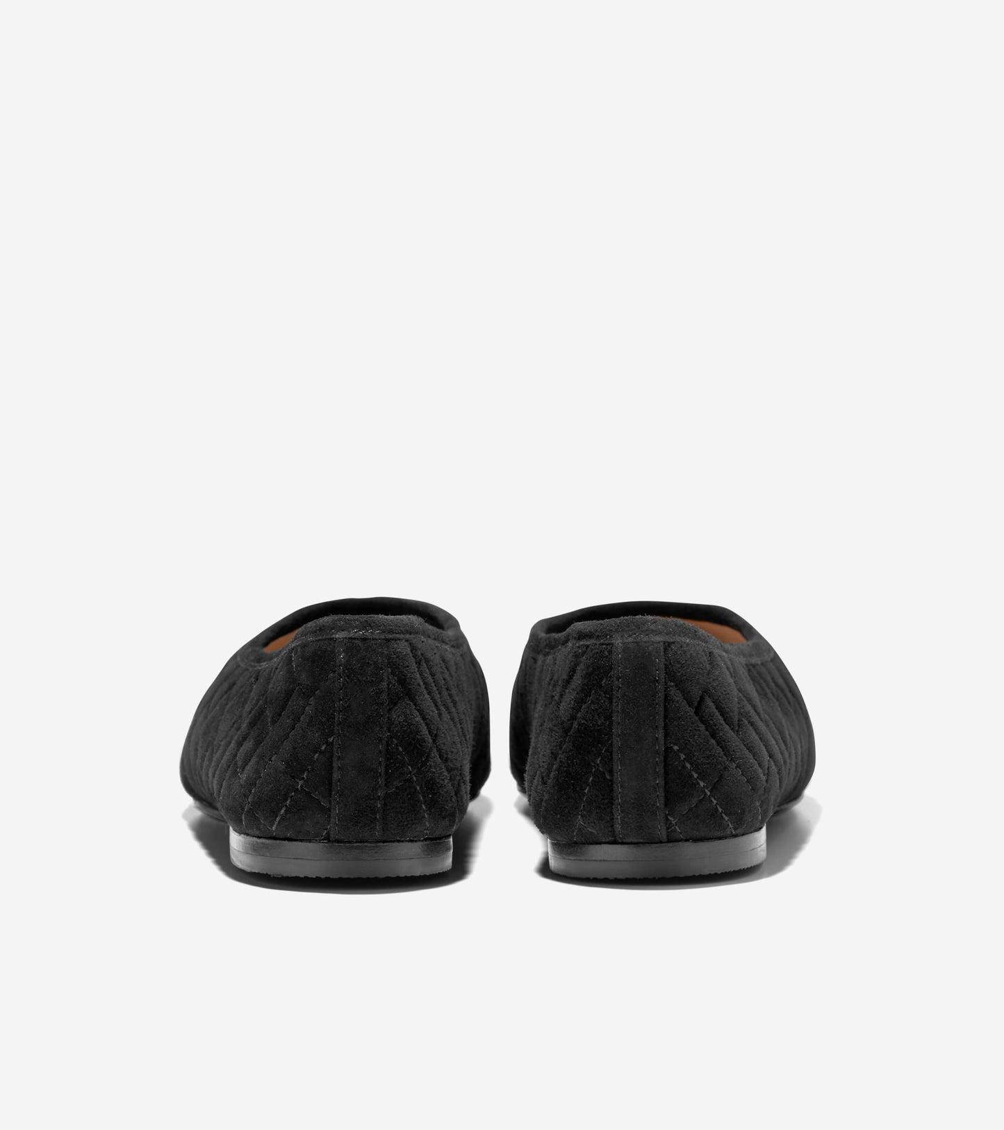 W37824:BLACK QUILTED SUEDE