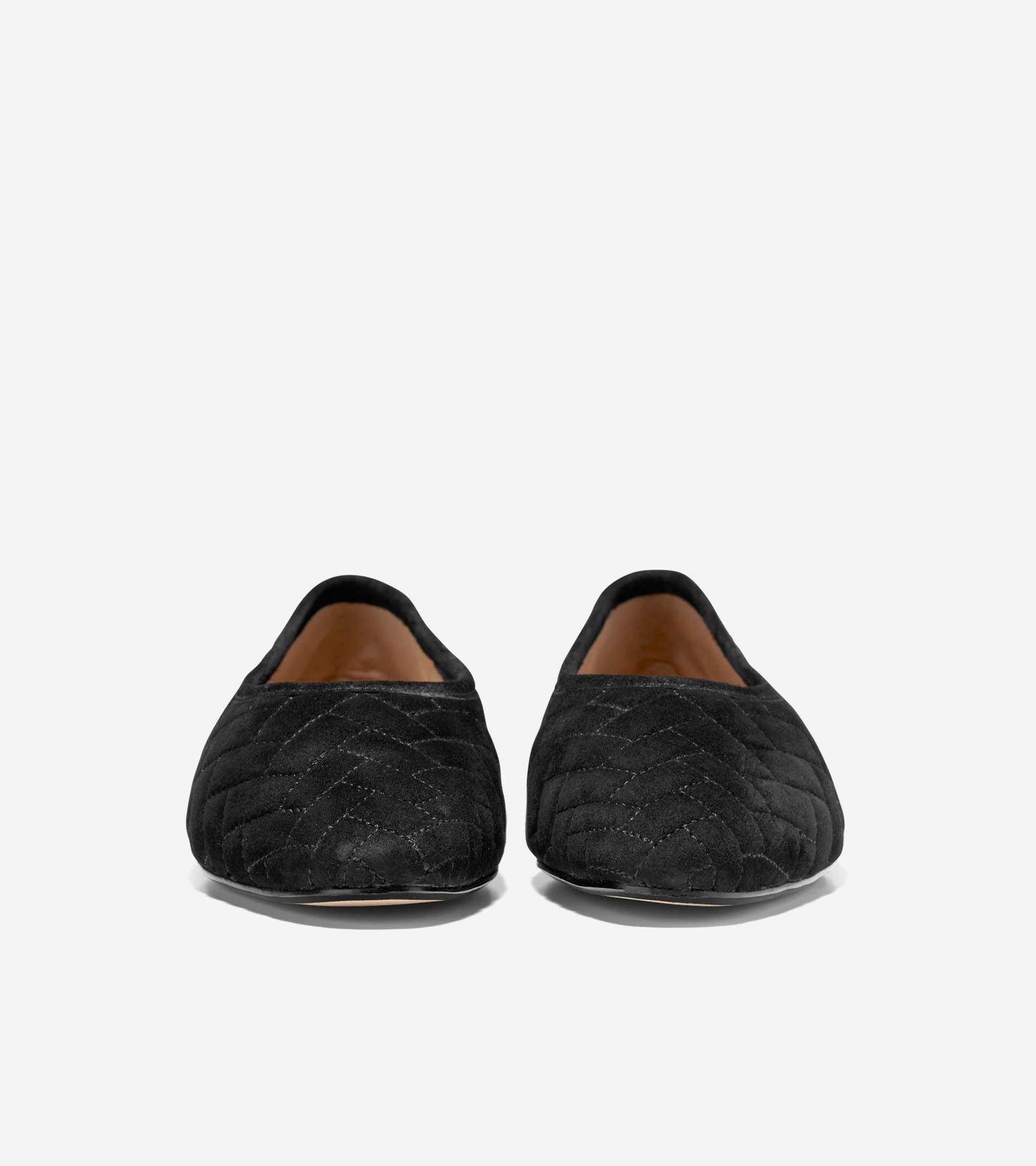 W37824:BLACK QUILTED SUEDE