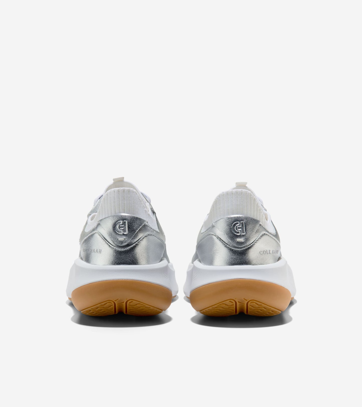 W36275:SILVER METALLIC LTHR / WHITE