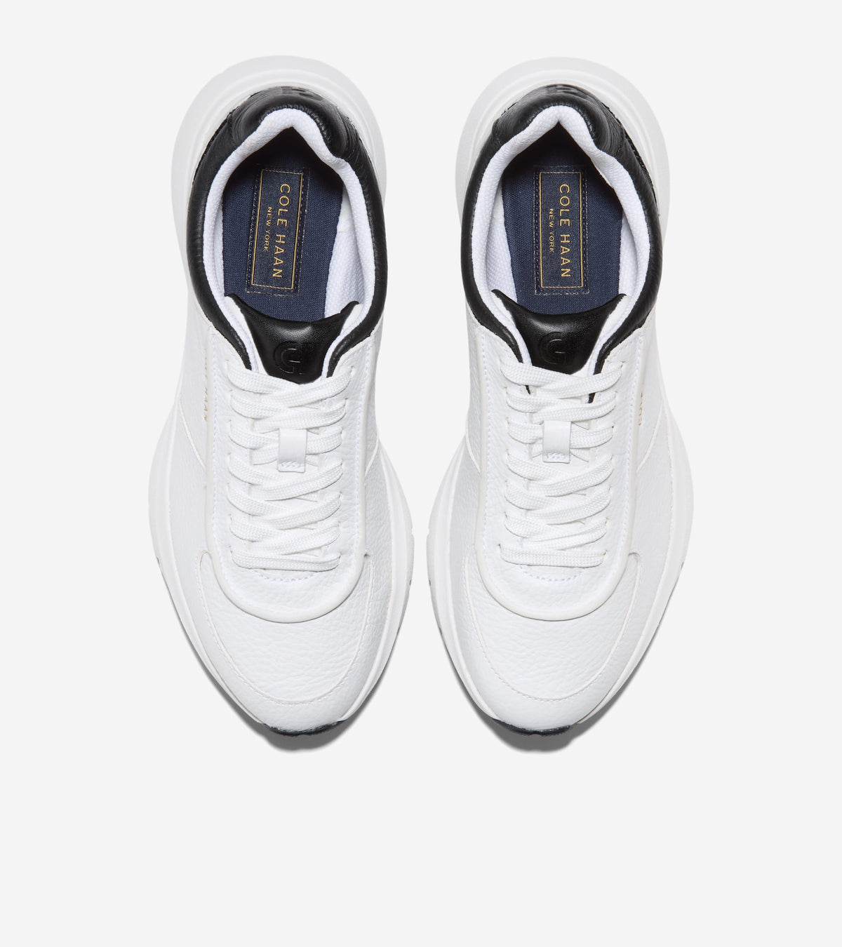 W37342:WHITE TUMBLED LEATHER / BLACK LEATHER