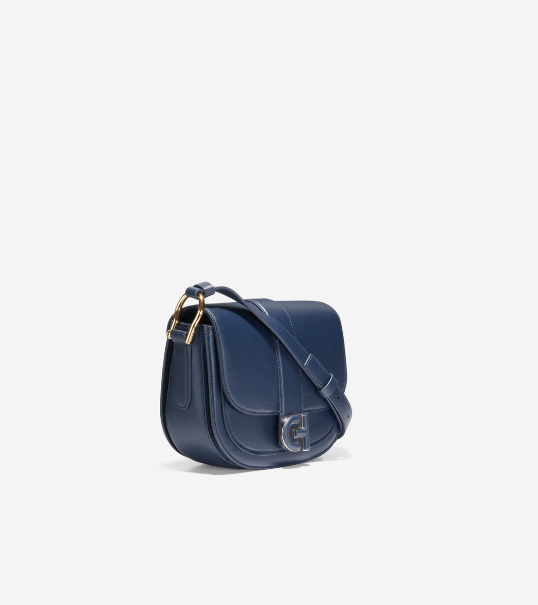 Navy blue saddle online bag